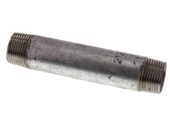 R 3/4'' Zinc plated Steel Double Pipe Nipple 50 Bar DIN 2982 - 120mm [5 Pieces]