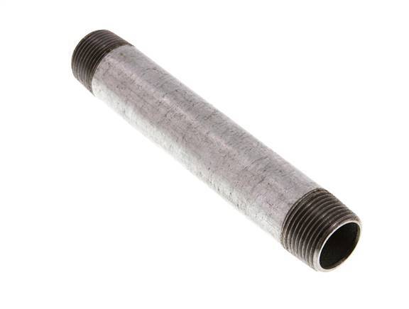 R 3/4'' Zinc plated Steel Double Pipe Nipple 50 Bar DIN 2982 - 150mm [5 Pieces]