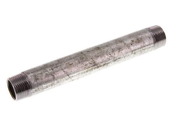 R 3/4'' Zinc plated Steel Double Pipe Nipple 50 Bar DIN 2982 - 180mm [2 Pieces]
