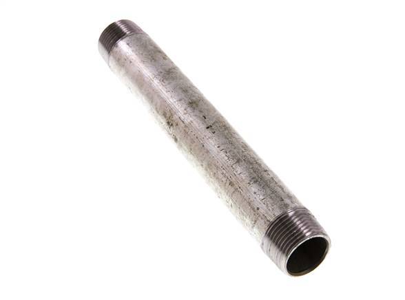 R 3/4'' Zinc plated Steel Double Pipe Nipple 50 Bar DIN 2982 - 180mm [2 Pieces]