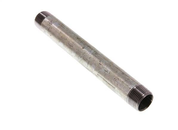 R 3/4'' Zinc plated Steel Double Pipe Nipple 50 Bar DIN 2982 - 200mm [2 Pieces]