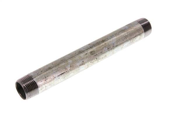 R 3/4'' Zinc plated Steel Double Pipe Nipple 50 Bar DIN 2982 - 200mm [2 Pieces]