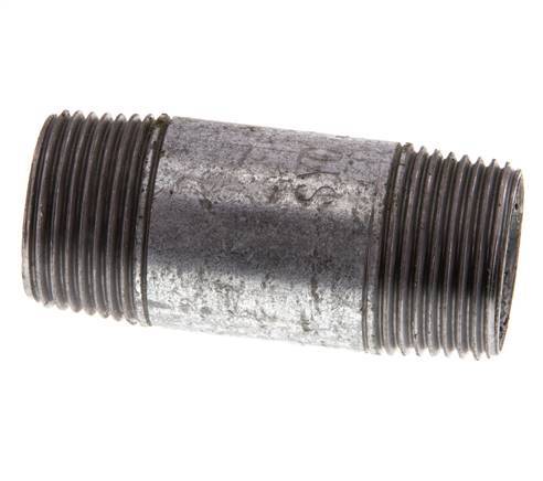 R 3/4'' Zinc plated Steel Double Pipe Nipple 50 Bar DIN 2982 - 60mm [10 Pieces]