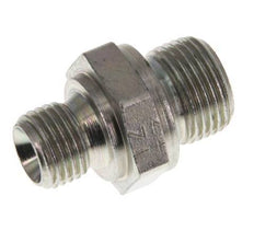 G 3/8'' x G 1/4'' Acero zincado Espiga Doble 400 Bar - Hidráulica [2 Piezas]