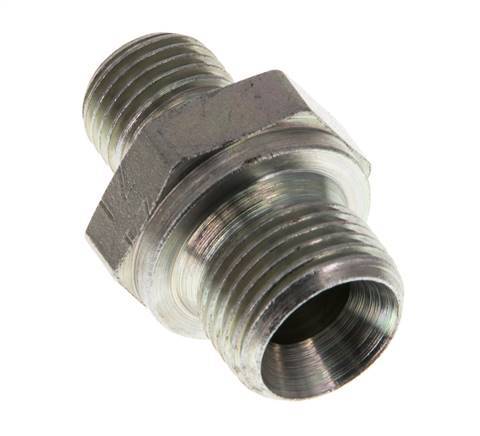 G 3/8'' x G 1/4'' Acero zincado Espiga Doble 400 Bar - Hidráulica [2 Piezas]
