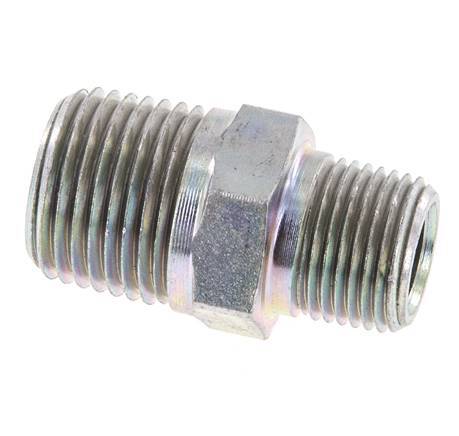 Espiga doble de acero cincado de 3/8'' NPT x 1/2'' NPT 210 Bar - Hidráulica