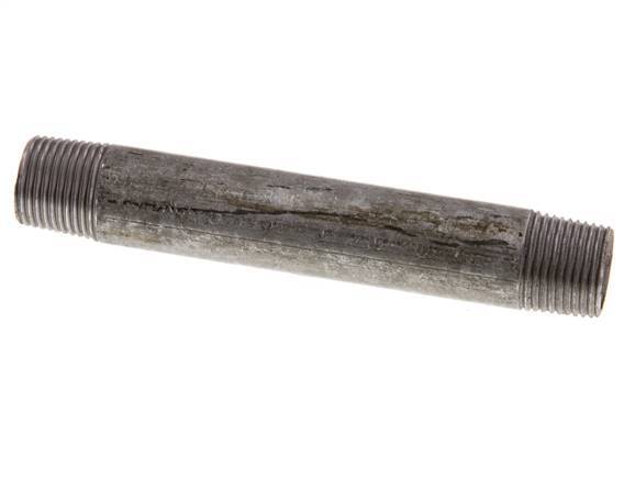 R 3/8'' Zinc plated Steel Double Pipe Nipple 50 Bar DIN 2982 - 100mm [2 Pieces]