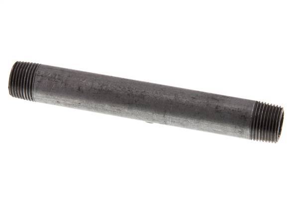 R 3/8'' Zinc plated Steel Double Pipe Nipple 50 Bar DIN 2982 - 120mm [2 Pieces]