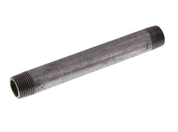 R 3/8'' Zinc plated Steel Double Pipe Nipple 50 Bar DIN 2982 - 120mm [2 Pieces]