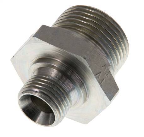 G 1'' x G 1/2'' Barra de acero galvanizado de doble espiga 345 - Hidráulica
