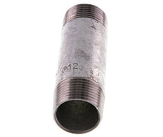 R 1'' Zinc plated Steel Double Pipe Nipple 50 Bar DIN 2982 - 100mm [2 Pieces]