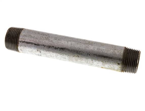 R 1'' Zinc plated Steel Double Pipe Nipple 50 Bar DIN 2982 - 180mm [2 Pieces]