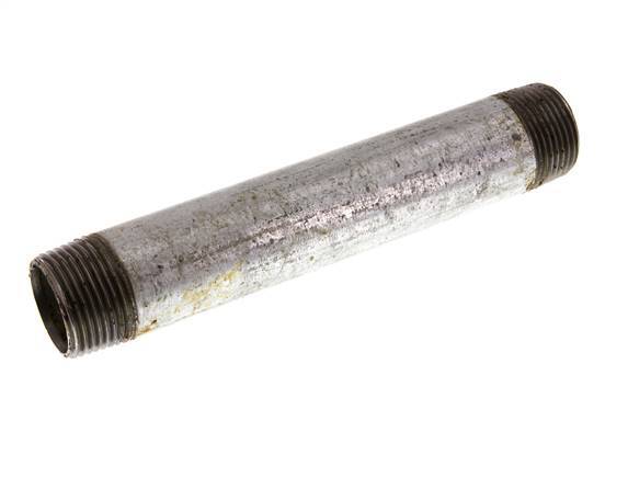 R 1'' Zinc plated Steel Double Pipe Nipple 50 Bar DIN 2982 - 180mm [2 Pieces]