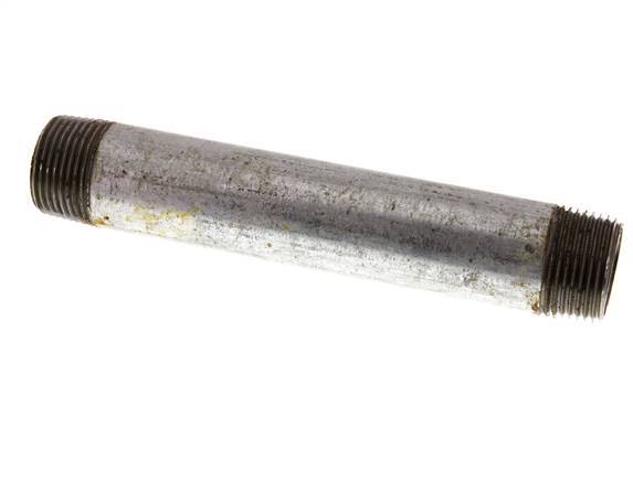 R 1'' Zinc plated Steel Double Pipe Nipple 50 Bar DIN 2982 - 180mm [2 Pieces]