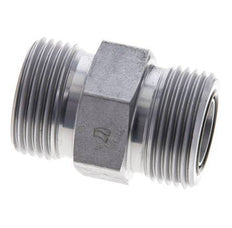 UN 1-3/16''-12 Acero zincado Espiga doble ORFS 400 Bar - Hidráulico