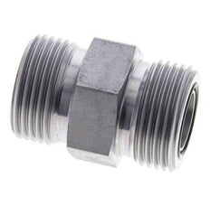 UN 1-3/16''-12 Acero zincado Espiga doble ORFS 400 Bar - Hidráulico