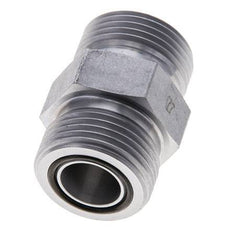 UN 1-3/16''-12 Acero zincado Espiga doble ORFS 400 Bar - Hidráulico