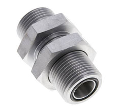 UN 1-3/16''-12 Male Zincated Steel Bulkhead Fitting ORFS 400 Bar - Hydraulic