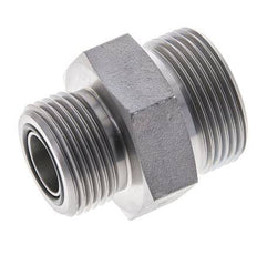 UN 1-7/16''-12 x UN 1-3/16''-12 Espiga doble de acero galvanizado ORFS 400 Bar - Hidráulico