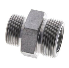 UN 1-7/16''-12 x UN 1-3/16''-12 Espiga doble de acero galvanizado ORFS 400 Bar - Hidráulico