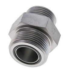 UN 1-7/16''-12 x UN 1-3/16''-12 Espiga doble de acero galvanizado ORFS 400 Bar - Hidráulico