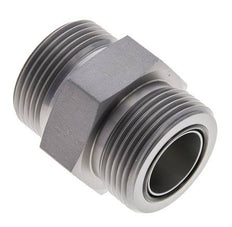 UN 1-7/16''-12 Zinc plated Steel Double Nipple ORFS 400 Bar - Hydraulic