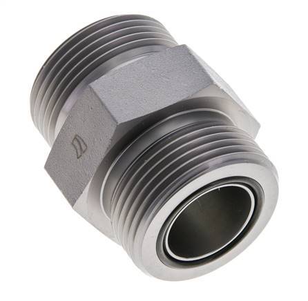 UN 1-7/16''-12 Acero zincado Doble Racor ORFS 400 Bar - Hidráulico