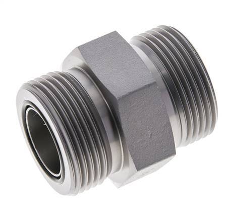 UN 1-7/16''-12 Acero zincado Doble Racor ORFS 400 Bar - Hidráulico