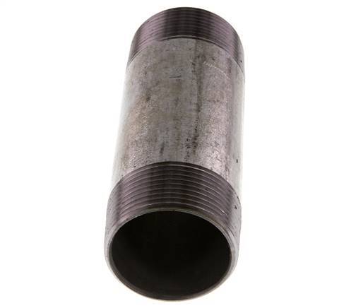 R 1 1/2'' Zinc plated Steel Double Pipe Nipple 50 Bar DIN 2982 - 120mm [2 Pieces]