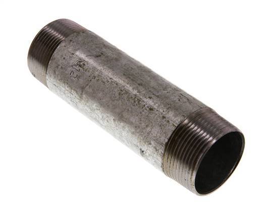 R 1 1/2'' Zinc plated Steel Double Pipe Nipple 50 Bar DIN 2982 - 150mm [2 Pieces]