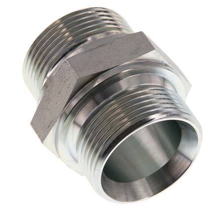 G 1 1/4'' Zinc plated Steel Double Nipple 315 Bar - Hydraulic