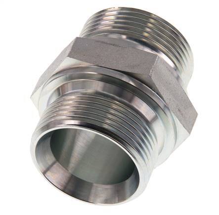 G 1 1/4'' Zinc plated Steel Double Nipple 315 Bar - Hydraulic