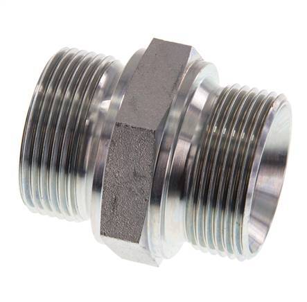 G 1 1/4'' Zinc plated Steel Double Nipple 315 Bar - Hydraulic