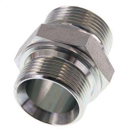 G 1 1/4'' Zinc plated Steel Double Nipple 315 Bar - Hydraulic
