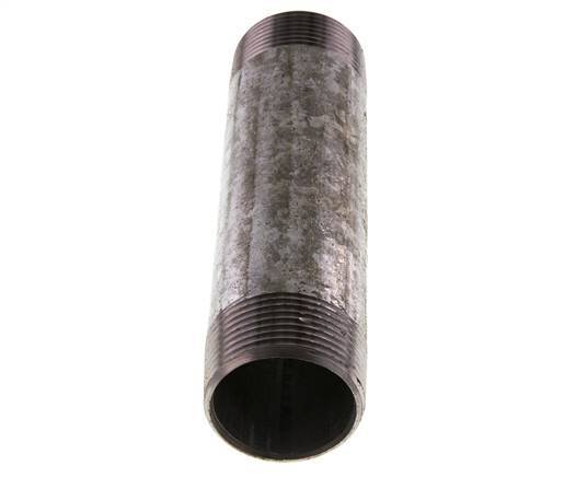 R 1 1/4'' Zinc plated Steel Double Pipe Nipple 50 Bar DIN 2982 - 150mm [2 Pieces]