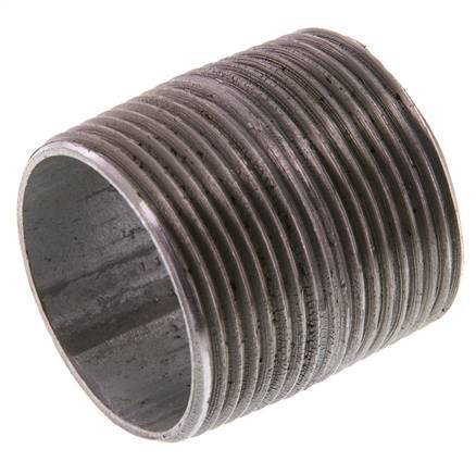 R 1 1/4'' Zinc plated Steel Double Pipe Nipple 50 Bar DIN 2982 - 40mm [2 Pieces]