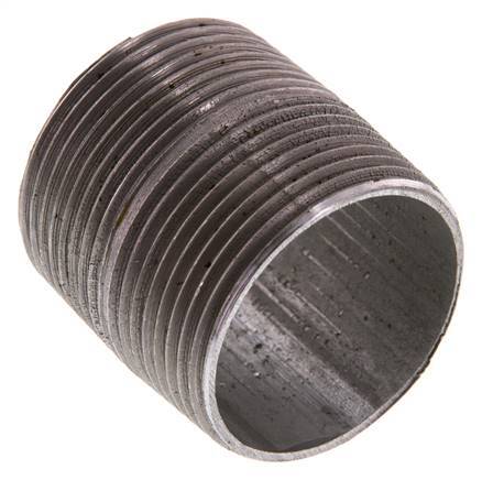 R 1 1/4'' Zinc plated Steel Double Pipe Nipple 50 Bar DIN 2982 - 40mm [2 Pieces]