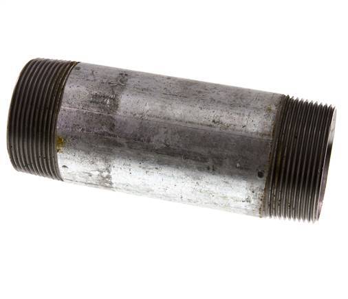 R 2'' Zinc plated Steel Double Pipe Nipple 50 Bar DIN 2982 - 150mm