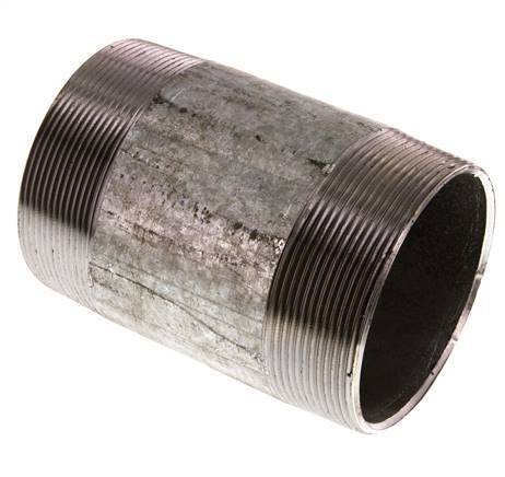 R 3'' Zinc plated Steel Double Pipe Nipple 50 Bar DIN 2982 - 120mm