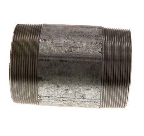 R 3'' Zinc plated Steel Double Pipe Nipple 50 Bar DIN 2982 - 120mm