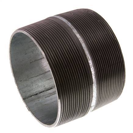 R 4'' Zinc plated Steel Double Pipe Nipple 50 Bar DIN 2982 - 80mm