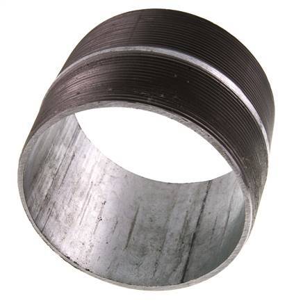 R 4'' Zinc plated Steel Double Pipe Nipple 50 Bar DIN 2982 - 80mm