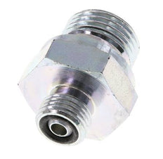 UNF 9/16''-18 x G 1/2'' Acero cincado Espiga doble ORFS 630 Barra - Hidráulica