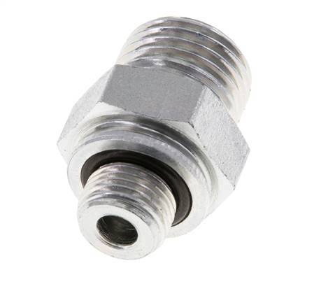 UNF 9/16''-18 x G 1/8'' Acero cincado Espiga doble ORFS 630 Barra - Hidráulica