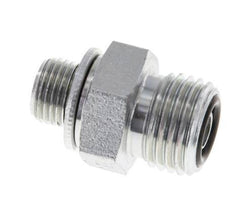 UNF 9/16''-18 x G 1/8'' Acero cincado Espiga doble ORFS 630 Barra - Hidráulica