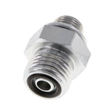 UNF 9/16''-18 x G 1/8'' Acero cincado Espiga doble ORFS 630 Barra - Hidráulica