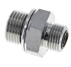 UN 11/16''-16 x G 1/2'' Zinc plated Steel Double Nipple ORFS 630 Bar - Hydraulic