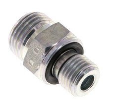UN 11/16''-16 x G 1/4'' Acero cincado Espiga doble ORFS 630 Barra - Hidráulica