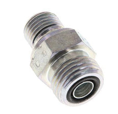 UN 11/16''-16 x G 1/4'' Acero cincado Espiga doble ORFS 630 Barra - Hidráulica