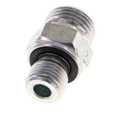 UN 11/16''-16 x G 1/4'' Acero cincado Espiga doble ORFS 630 Barra - Hidráulica